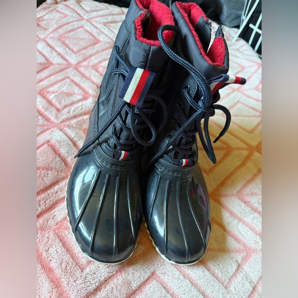 Tommy Hilfiger Kids' Navy and Red Rain Boots - Picture 3 of 13